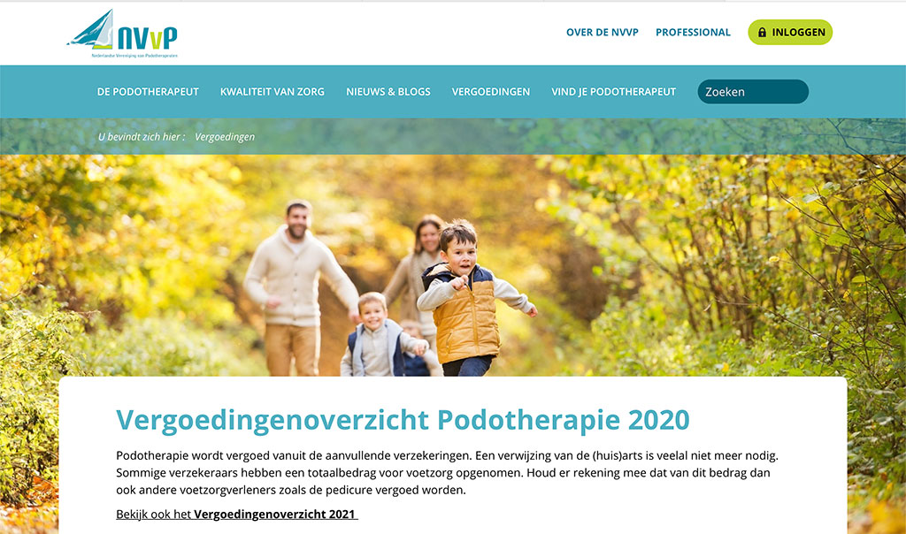 NVvP Vergoedingen